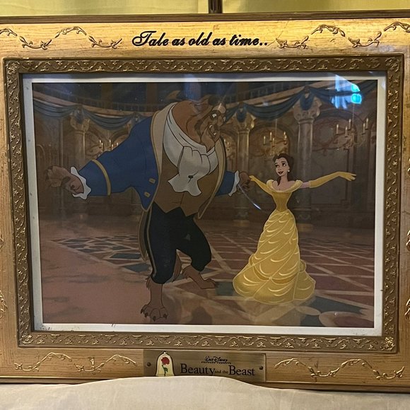 Disney Other - Disney Beauty and the Beast Lithographs Frames Belle and the Beast Dancing